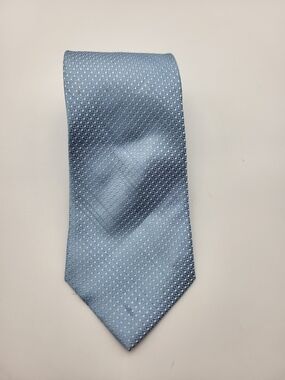 Men's Sky Blue Micro-Pattern Business Event Statement Dress Tie